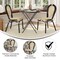Merrick Lane Toulon Set of Two Stacking Thonet Bistro Style Chair, PE Cane Rattan Seat, and Metal Frame for Indoor/Outdoor Use
